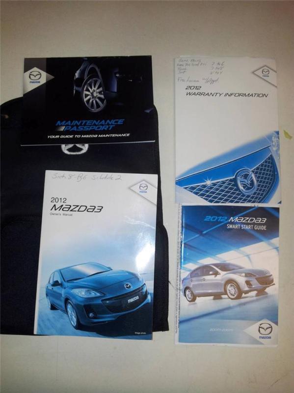 2012 mazda 3 owner's manual with supplements