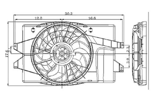 Replace ch3115102 - chrysler town and country dual fan assembly oe style part