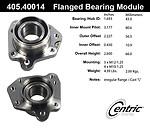 Centric parts 405.40014e rear hub assembly