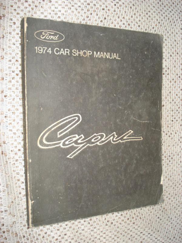 1974 ford mercury capri shop manual service original book rare