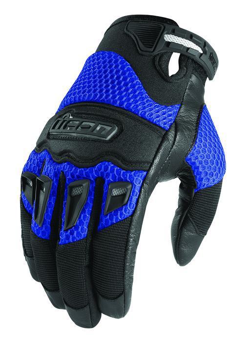 Icon twenty-niner motorcycle gloves blue sm/small