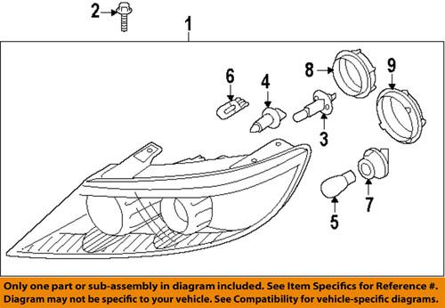 Kia oem 921021u200 headlight-headlamp assembly