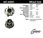 Centric parts 407.44001 rear hub assembly