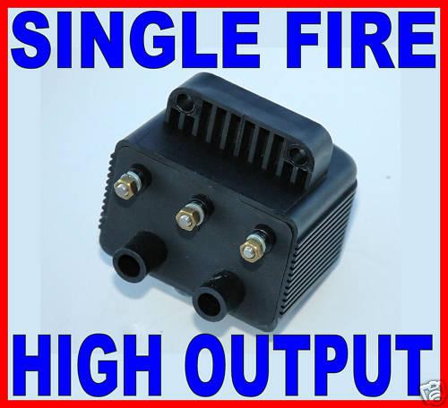 Single fire 3 ohm coil harley davidson bobber chopper custom softail rigid