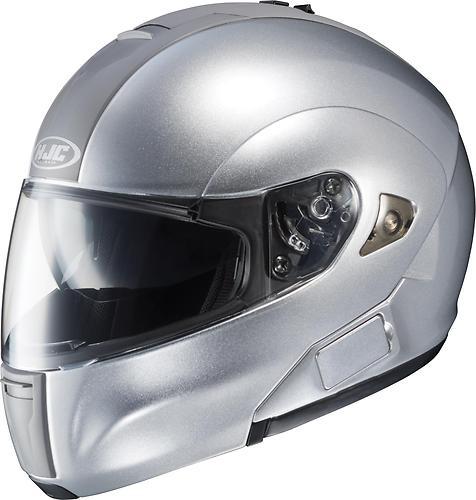 Hjc is-max bt intergrated sunshield modular adult helmet,metallic/silver/gray,xs