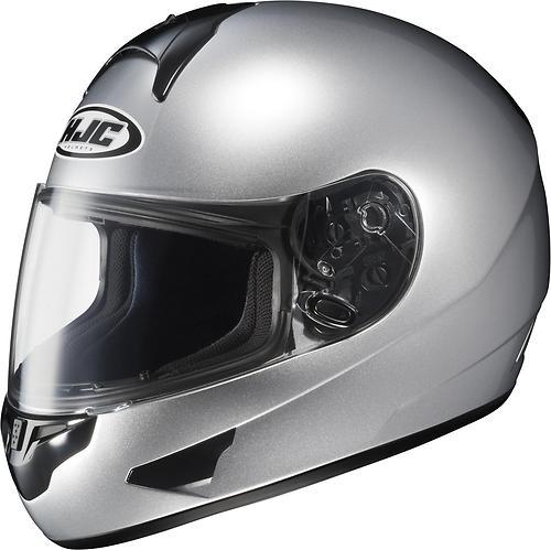 New hjc cl-16 full-face adult helmet, metallic silver, xs