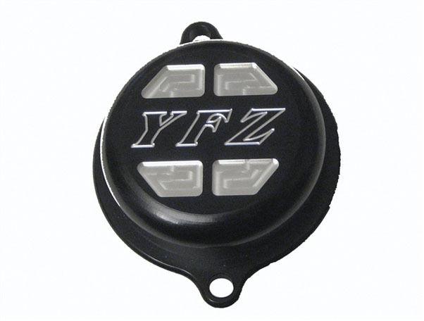 Modquad starter cover logo aluminum black for yamaha yfz450 yfz 450 all years