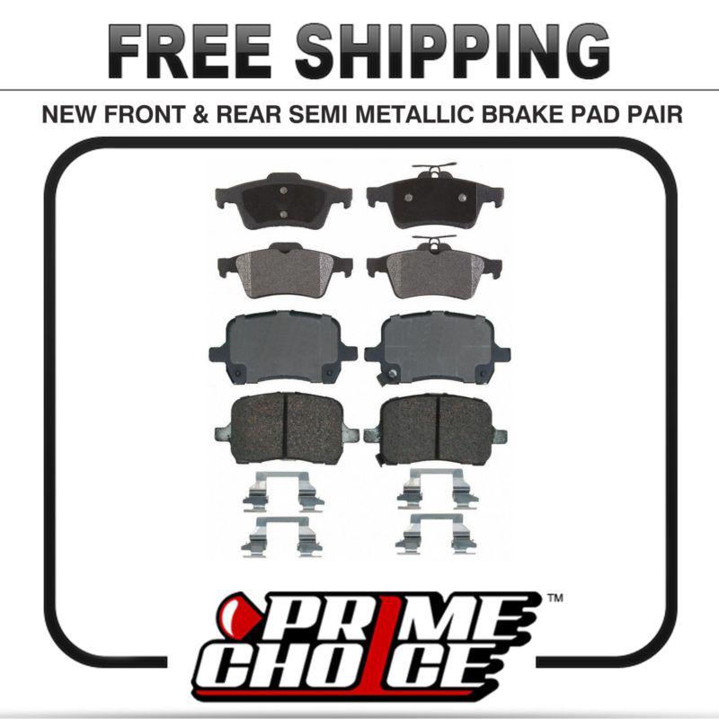 Premium front & rear metallic disc brake pads 2 full complete sets 4 pair 8 pads