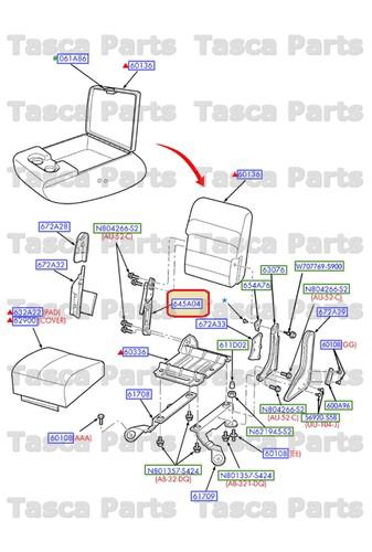 New oem front seat center armrest latch med parch f250 350 450 550 s d excursion