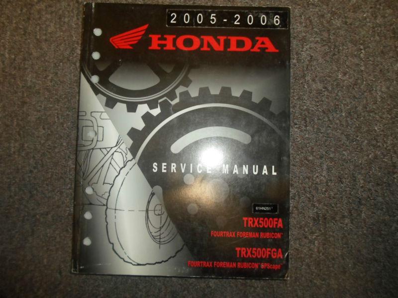 2005 2006 honda trx500f/trx500fga service shop repair factory manual oem 2005 06