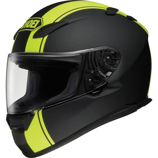 Black/flourescent yellow m shoei rf-1100 glacier full face helmet