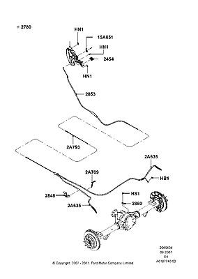 8c2z2a635br cable assy parking brake 08 09 10 11 e350