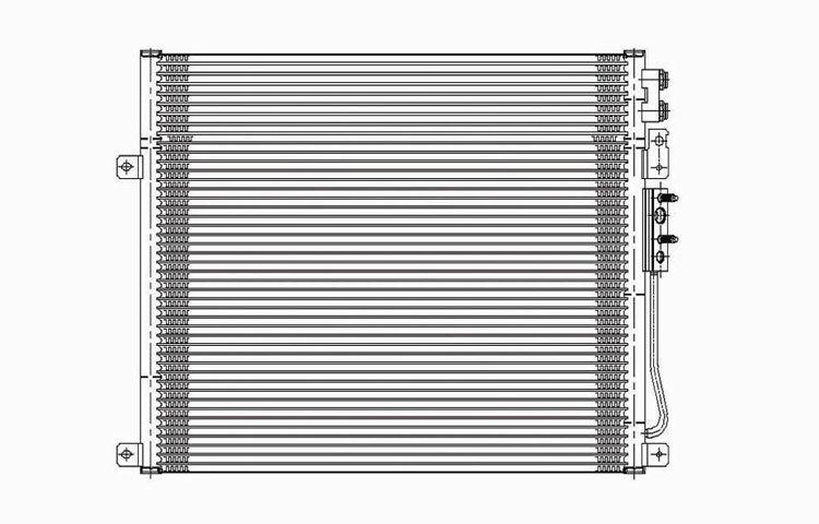 Replacement condenser parallel flow jeep grand cherokee commander 55116928aa