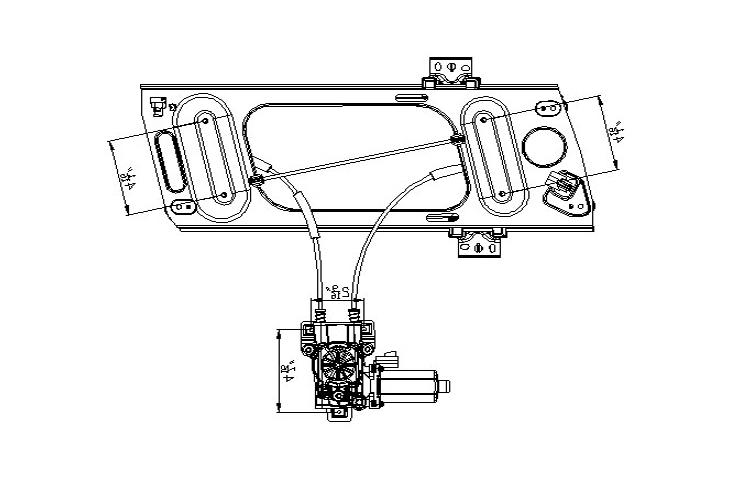 Passenger side replacement front power window regulator 00-07 chevy monte carlo