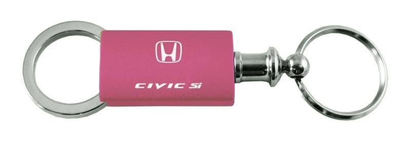 Honda civic si pink valet metal key chain ring tag key fob logo lanyard