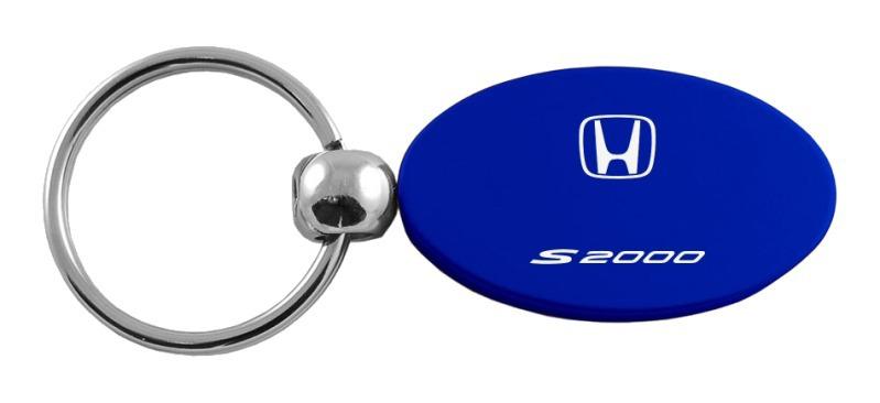 Honda s2000 blue oval metal keychain car ring tag key fob logo lanyard