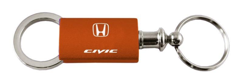 Honda civic orange valet metal key chain ring tag key fob logo lanyard