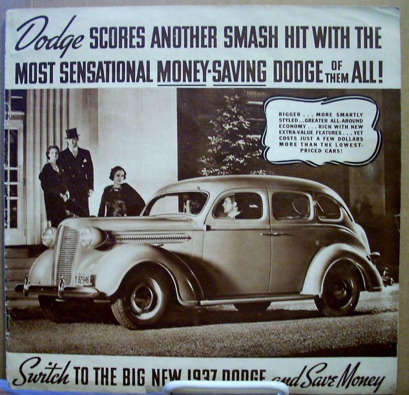 1937 37 dodge sales brochure catalog