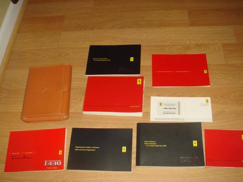 2009 ferrari f430 owners manual & leather case