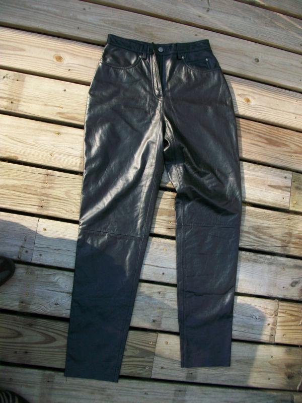 $195 harley davidson ladies black leather pants gorgeous size 36w/8 nwot