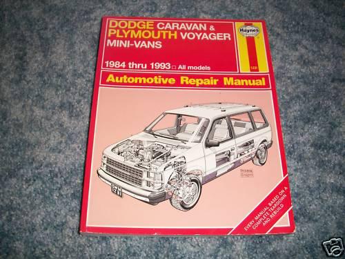 Haynes 1984-93 dodge caravan voyager mini-van manual 