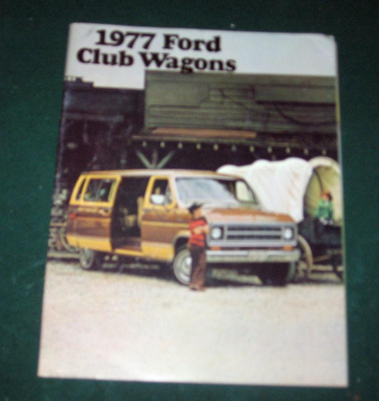 1977 ford club wagon original dealer sales brochure; chateau; 8 pgs