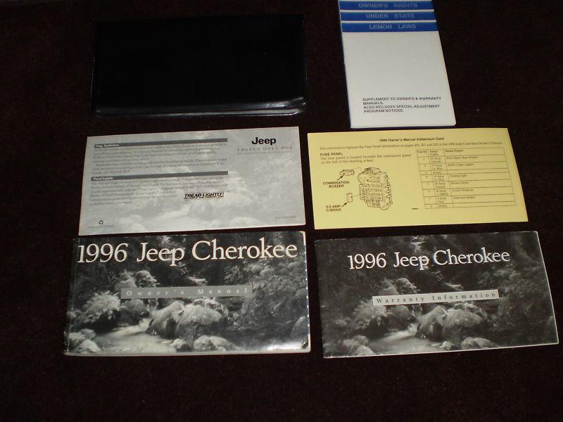 1996 jeep cherokee complete suv owners manual books guide case all models