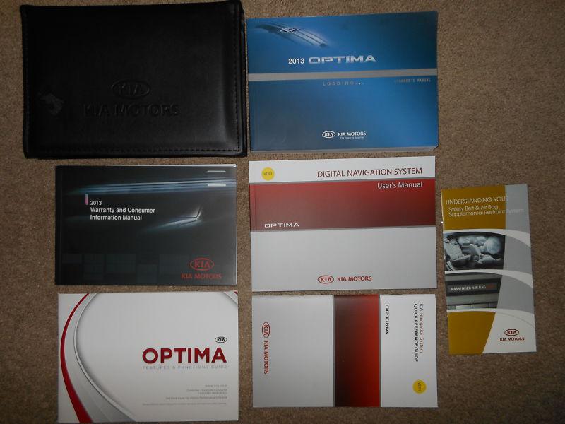 2013 kia optima & navigation owners manual set 