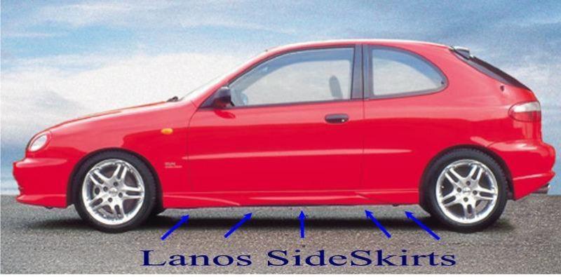 1997-2002 daewoo - lanos orciari sideskirts (unpainted)