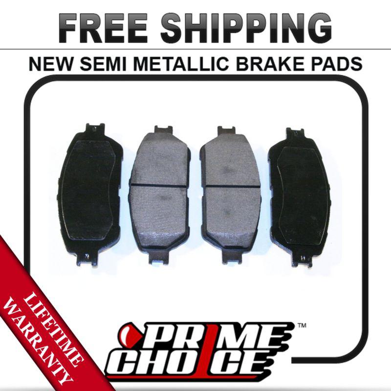 Front semi metallic disc brake pad kit full set with lifetime warranty