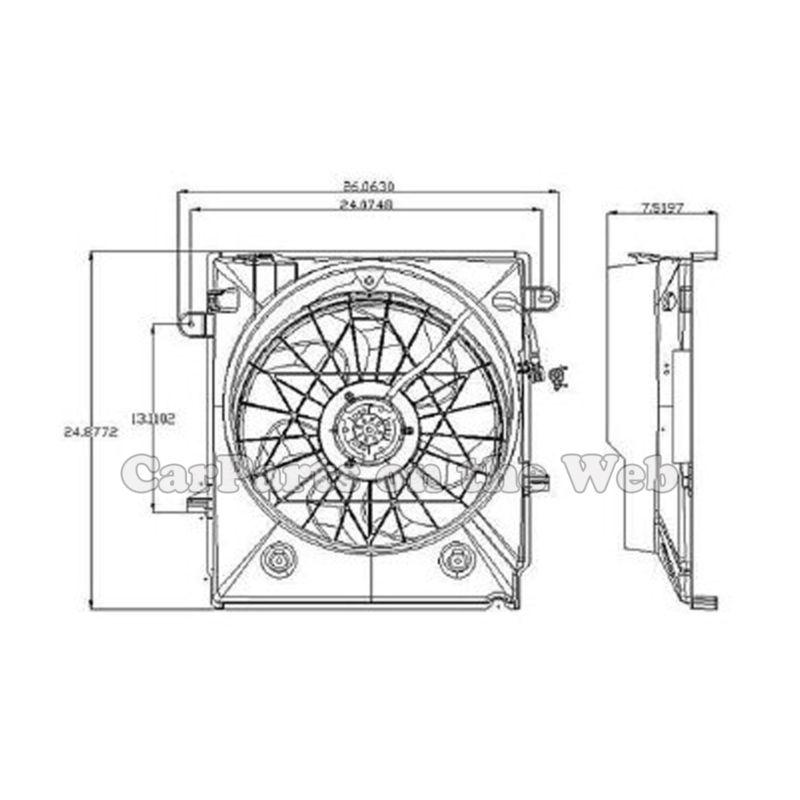 New 2001-2011 ford ranger 2.3l radiator cooling fan assembly fo3115161