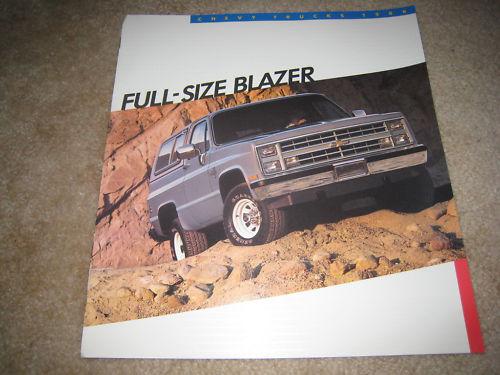 1986 chevrolet blazer k10 full size sales brochure dealer auto literature