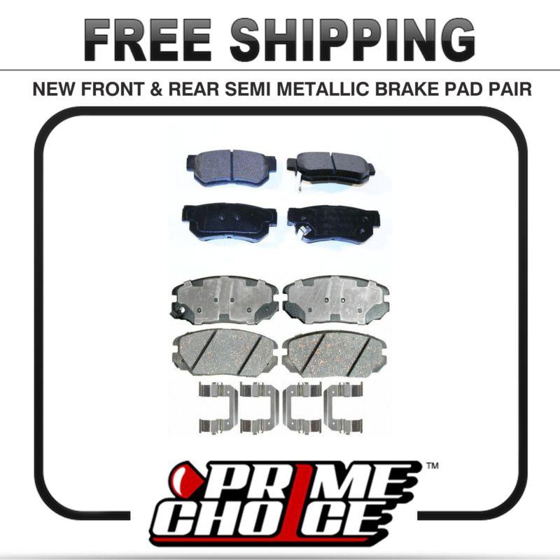 Premium front & rear metallic disc brake pads 2 full complete sets 4 pair 8 pads