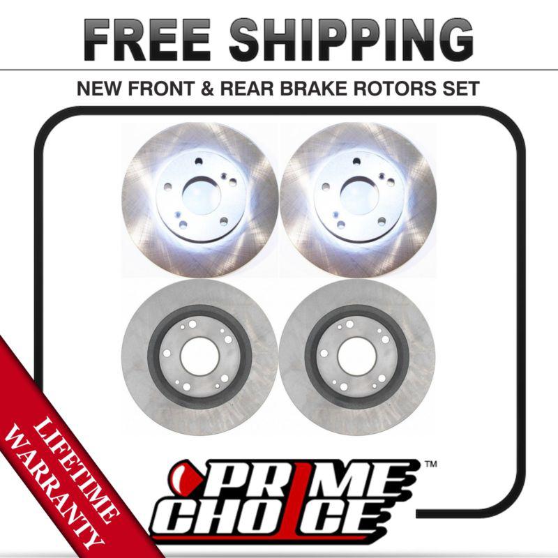 Set (4) new front and rear brake disc rotors with lifetime warranty