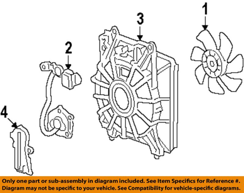 Honda oem 38615reza01 a/c condenser fan-shroud