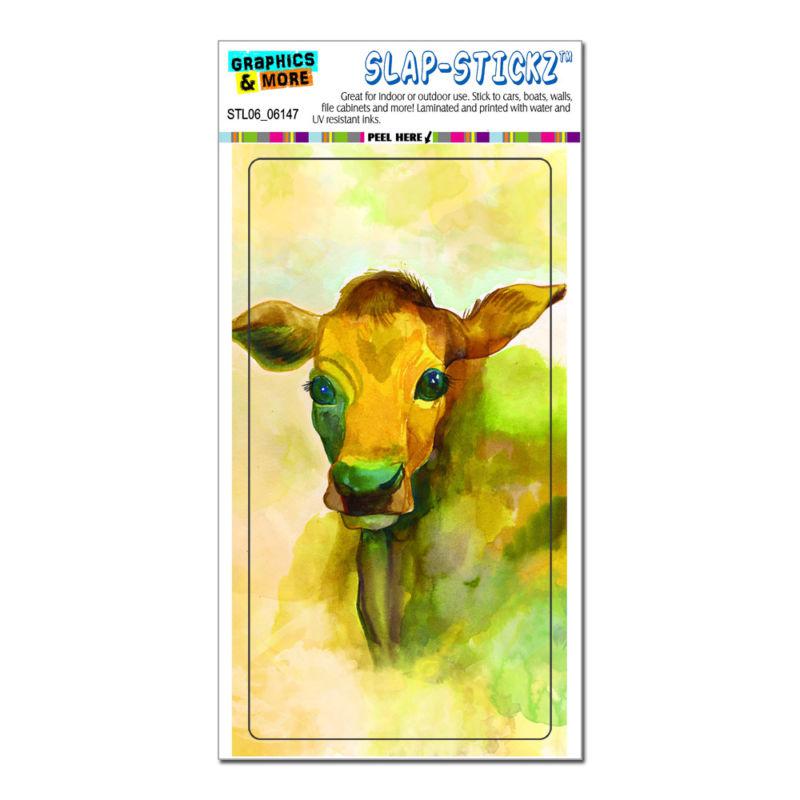 Watercolor cow yellow - slap-stickz™ automotive car window locker bumper sticker