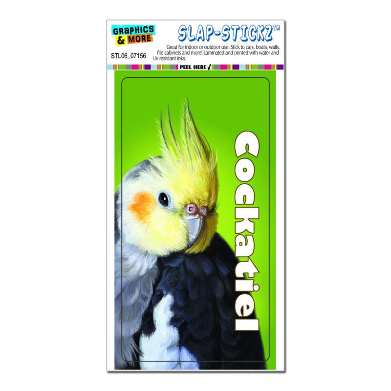 Cockatiel - bird pet - slap-stickz™ automotive car window locker bumper sticker