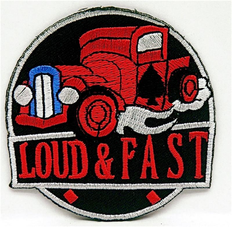 Loud & fast pickup embroidered  iron on or sew on patch