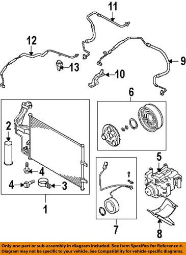 Mazda oem cc29614g0b a/c refrigerant discharge hose/a/c hose