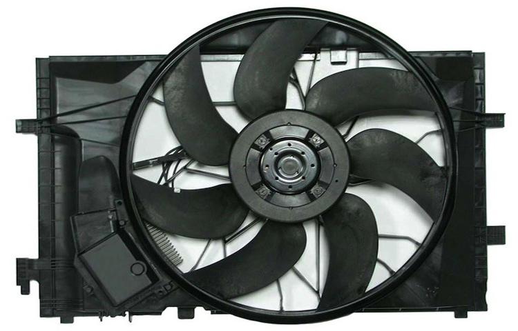 Ac condenser radiator cooling fan assembly mercedes benz c class clk class 3.2l