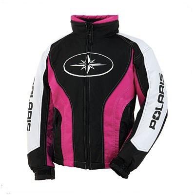 Polaris youth diva snowmobile jacket xl magenta/blk/wh-free shipping