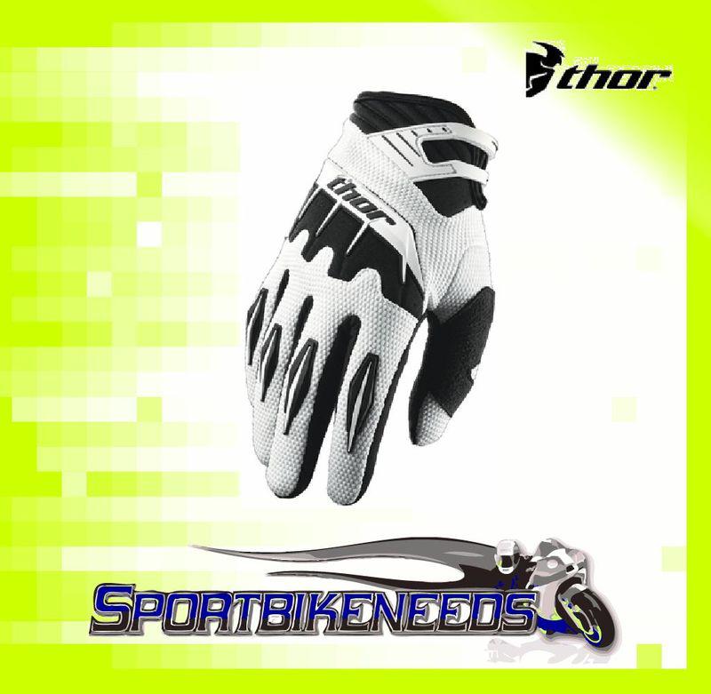 Thor 2012 spectrum gloves white motocross large l lg