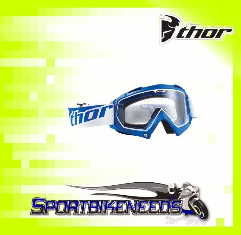 Thor 2012 youth blue enemy goggles white motocross