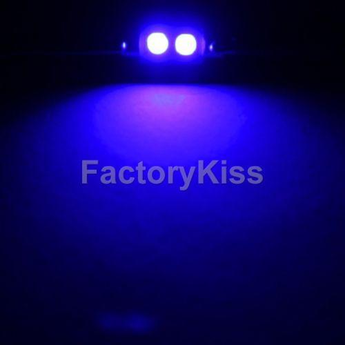 Gau canbus error-free 36mm 2-smd led car festoon blue light bulbs #399