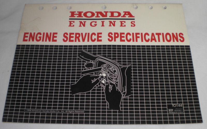 Su1 to144 1998 engine service specifications service manual genuine honda