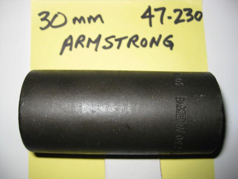 New armstrong socket 30mm, 6 point, deep impact socket 1/2" drive 30 mm #47-230