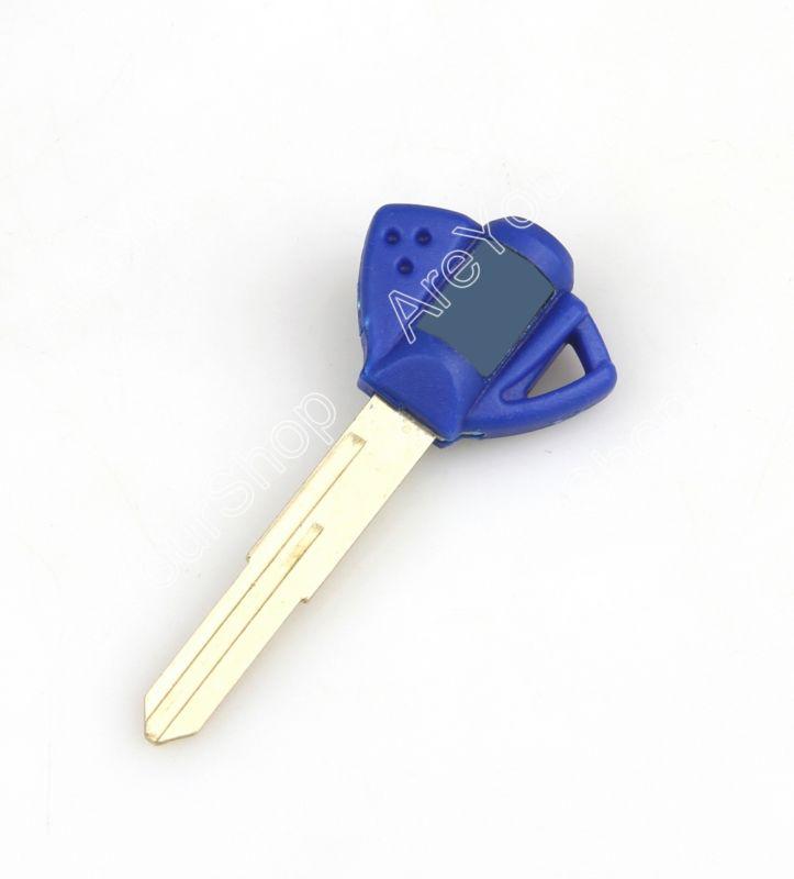 1pcs blade blank key motorcycle suzuki gsxr 600 750 1000 1300 sv 650 1000 blue