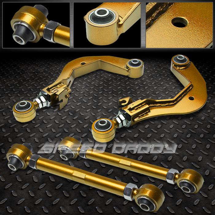 Adjustable rear camber kit+ toe control arm 03-12 vw golf/gti mk5/mk6 typ5k gold