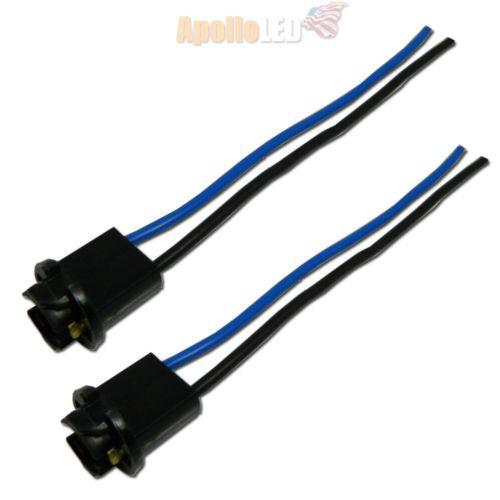 2pcs t10 168 2825 927 928 w5wb light bulb wire wiring harness sockets #sk01