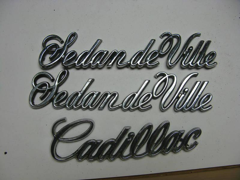 85-91 cadillac sedan deville chrome plastic emblems 